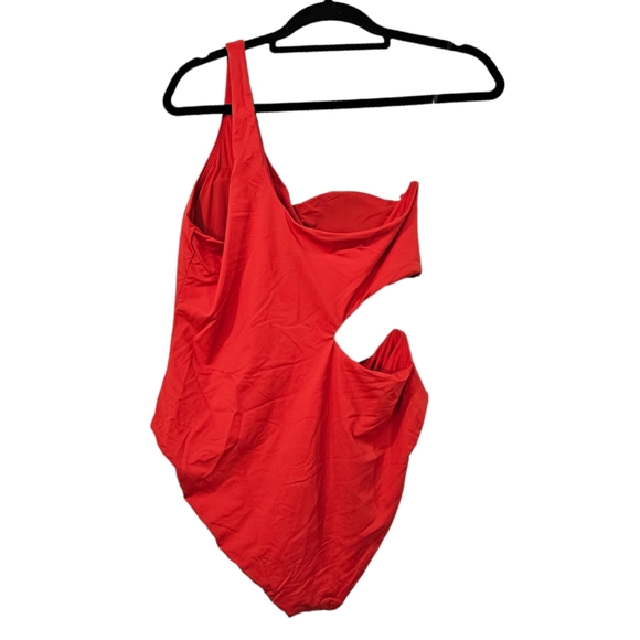 NWT Aqua Swim One Shoulder Cut Out One Piece Swimsuit Size XL - Picture 5 of 5